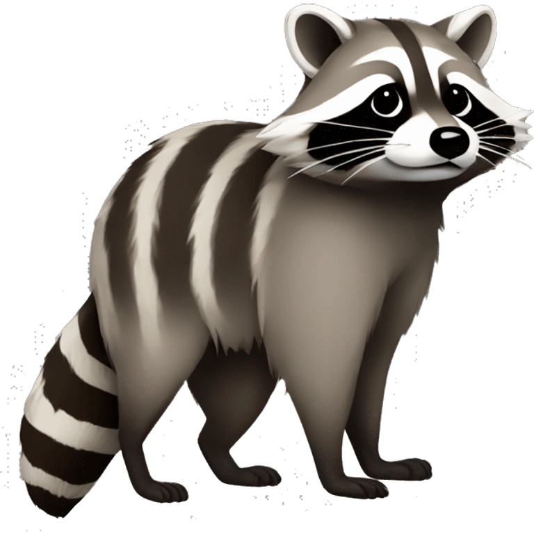 raccoon full body side profile facing left emoji