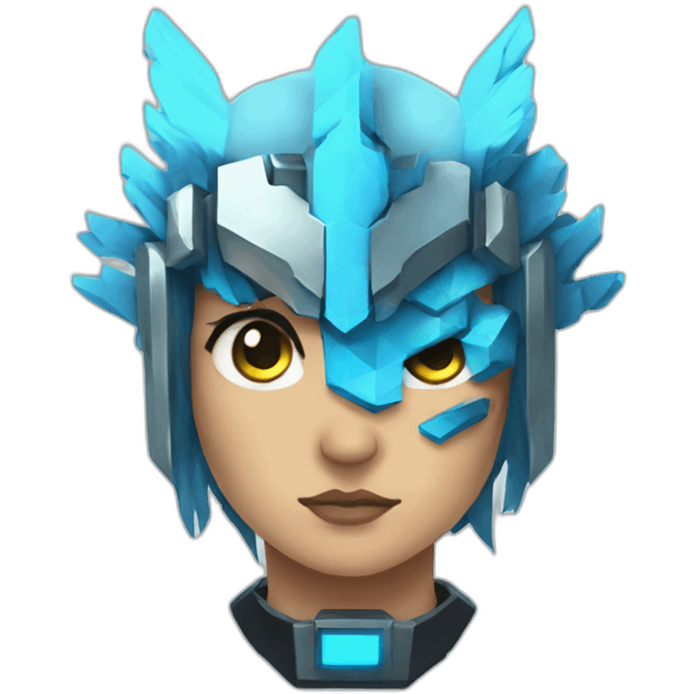 Minecraft Articuno Cyberpunk Head emoji