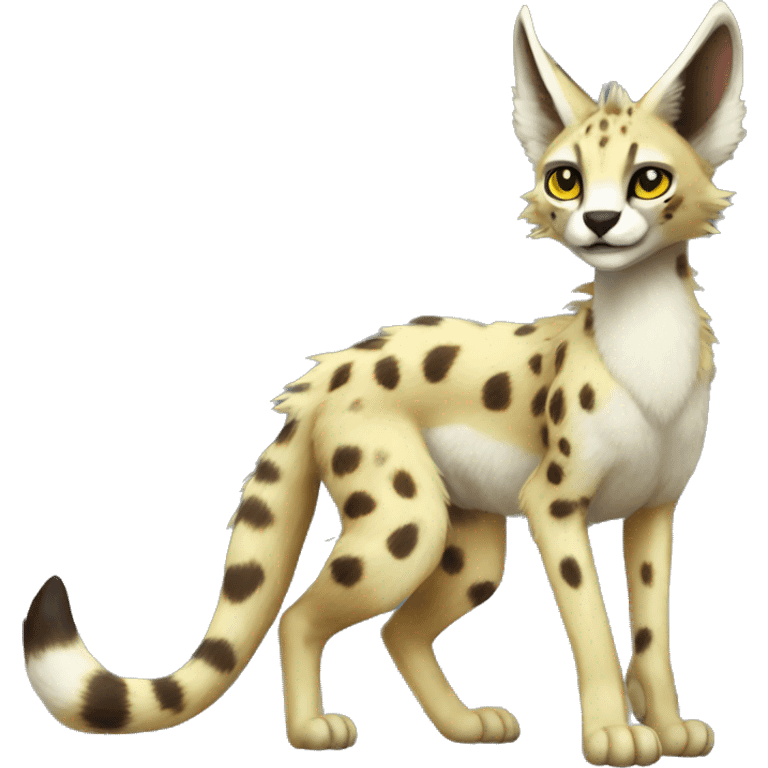 Sergal-Serval-Vernid full body emoji