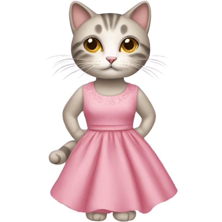 Cat wearing a dress emoji