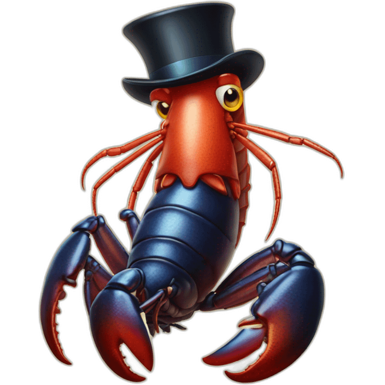 lobster with tophat emoji