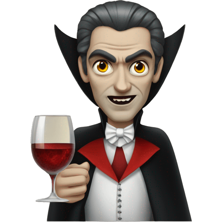 Dracula or contessa with Glass of blood emoji