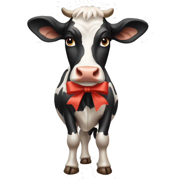 cow with bow emoji