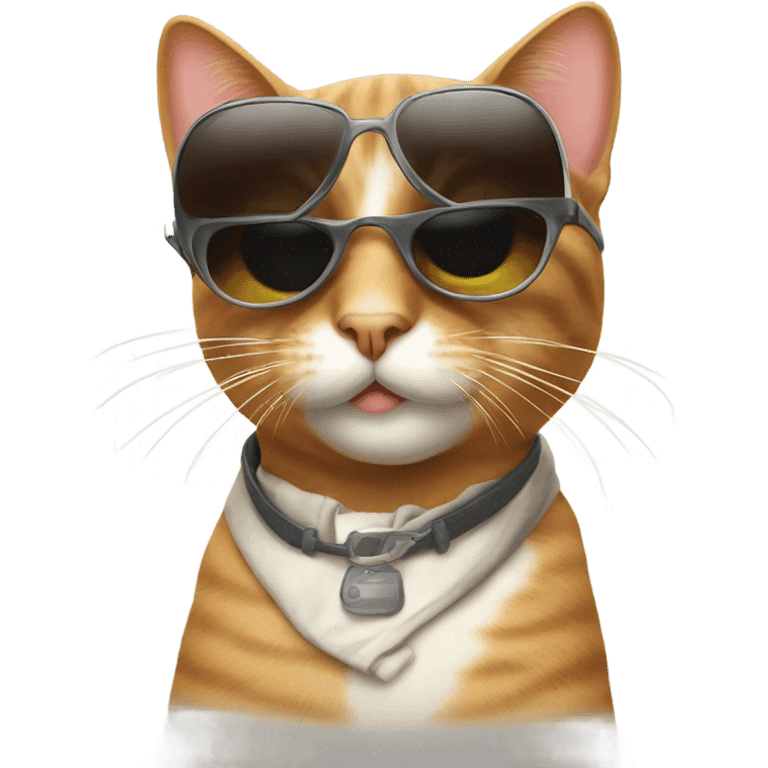 Cat with sunglasses emoji