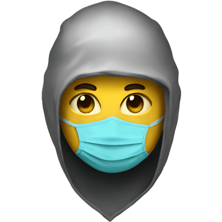 Gat with a mask emoji