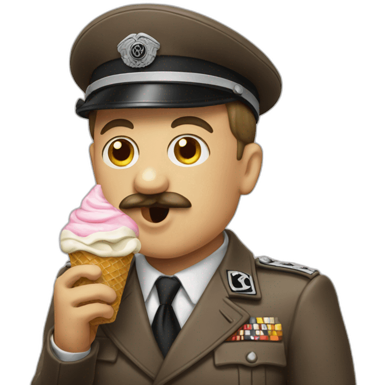 hitler eating ice cream emoji