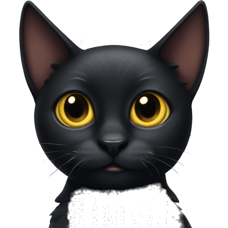 Black cat with wings emoji