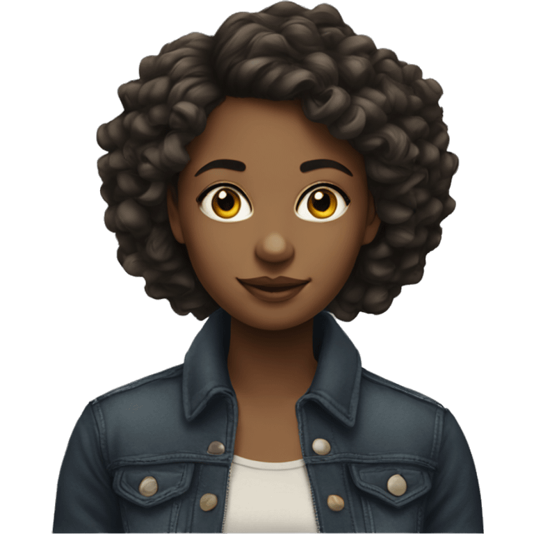 real style portrait girl  emoji