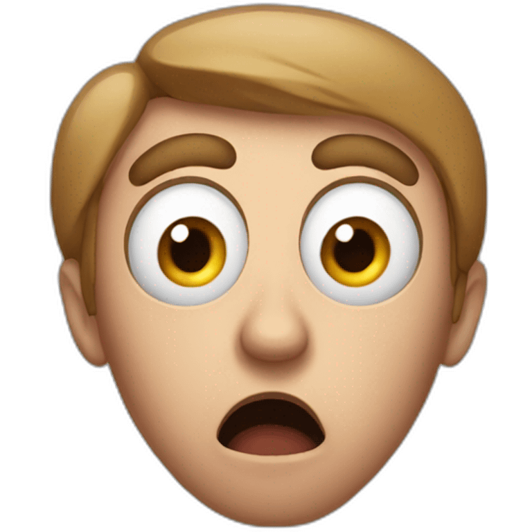 Man with huge eyes shocked emoji