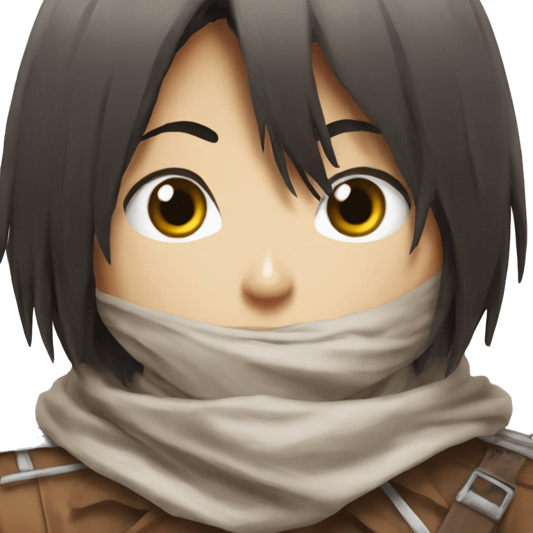 mikasa, attack on titan  emoji