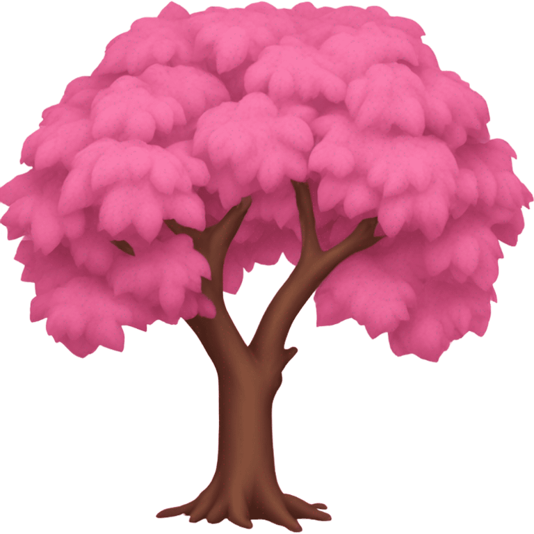 Pink tree covered with pink leaves  emoji