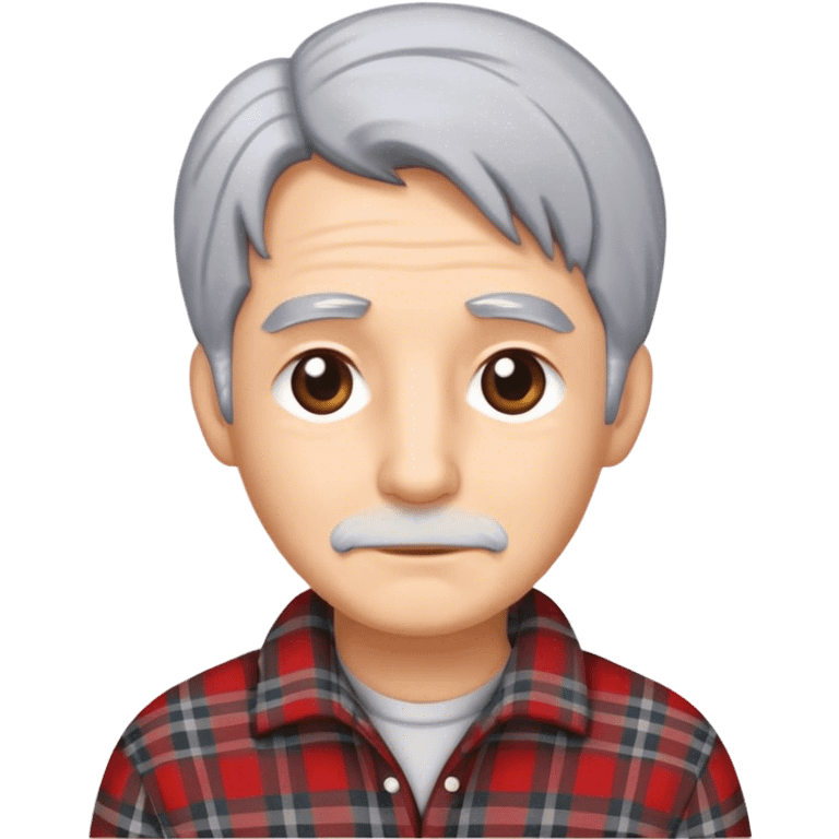 Grey hair plaid emoji