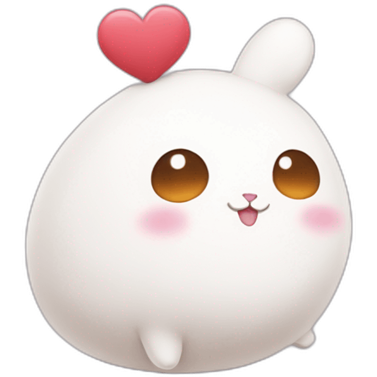 Molang portrait with heart shaped eyes emoji