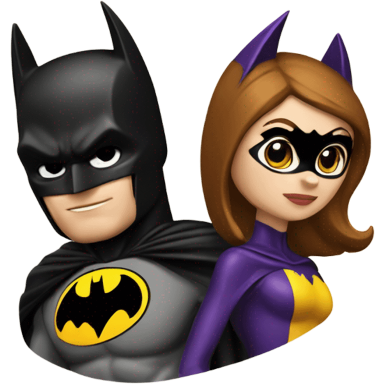 batman and batgirl couple  emoji