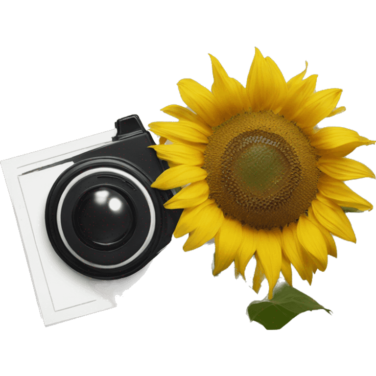 Sunflower and Polaroid  emoji