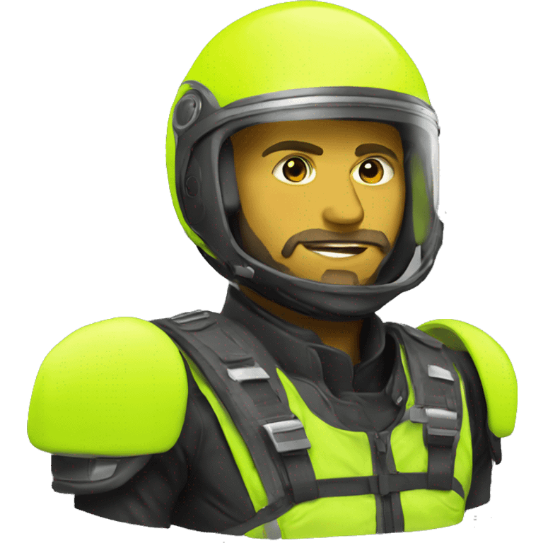 guy with a helmet yellow fluo emoji