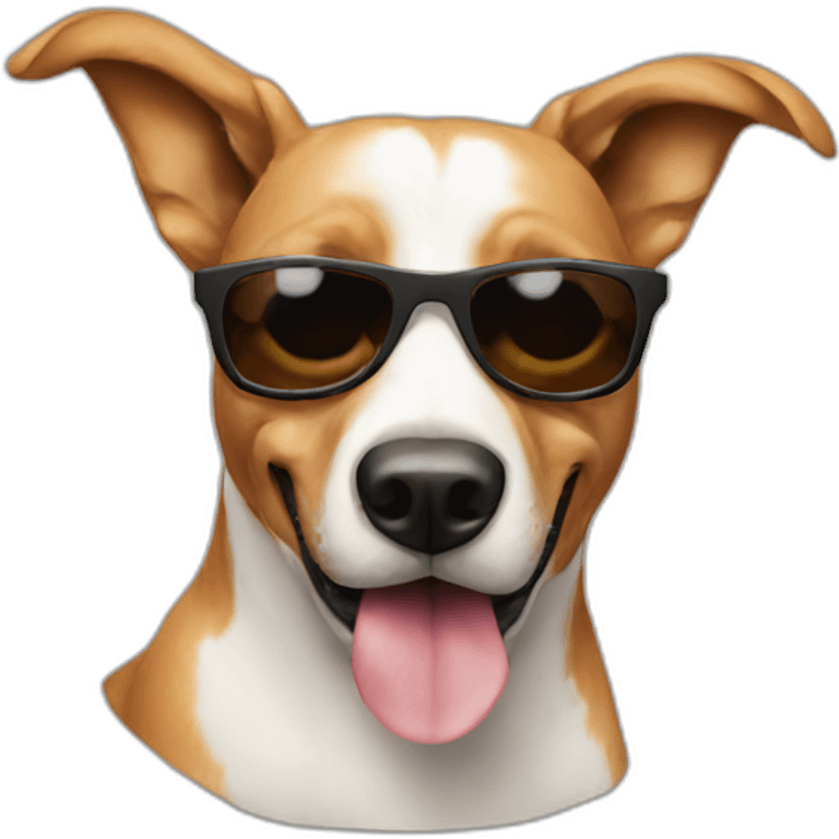 Dog wearing sunglasses  emoji