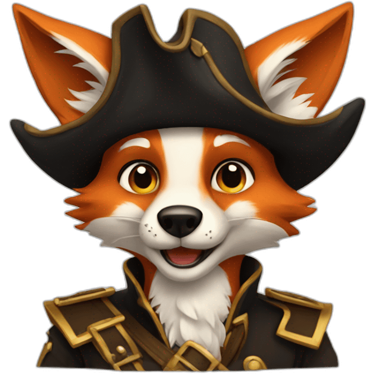 Foxy the pirate fox emoji