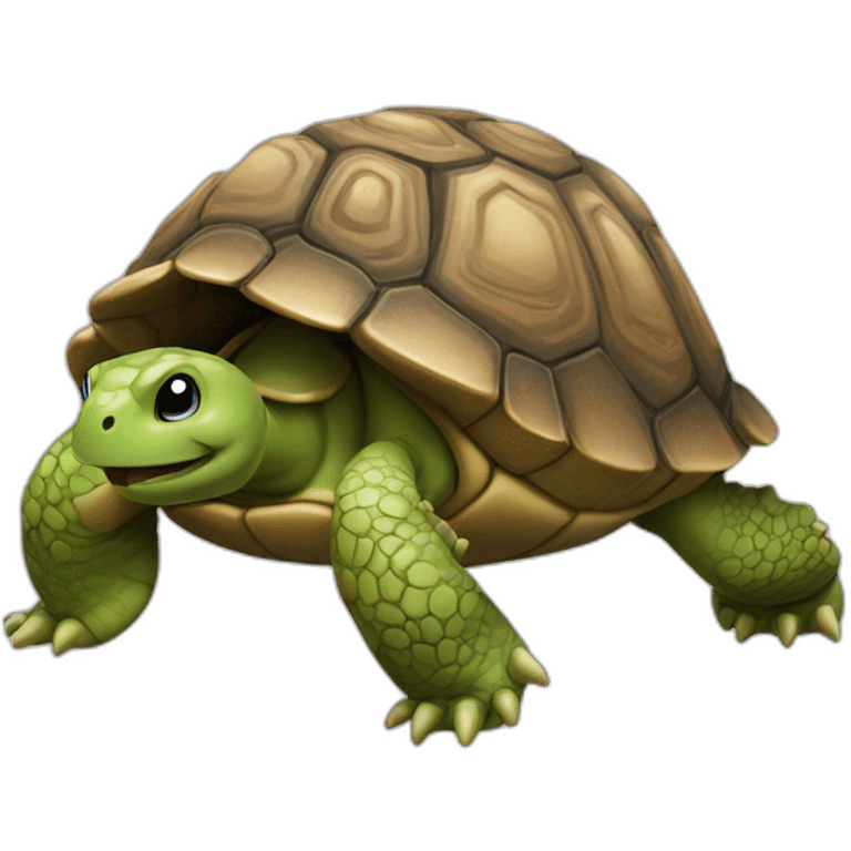 Un caca sur une tortue emoji