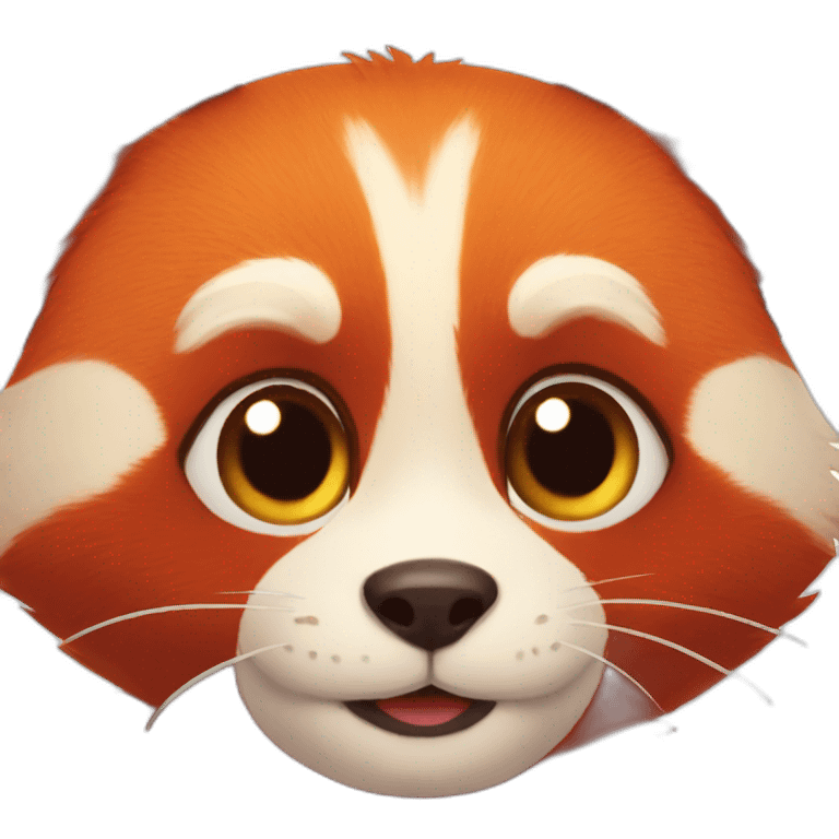 Red panda friend with a red cat emoji