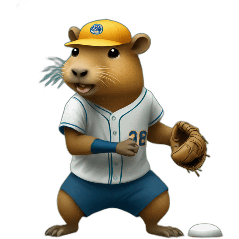 capybara playing baseball emoji