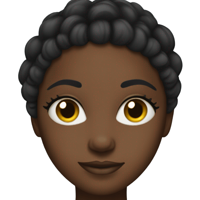 black girl with eyelashes emoji