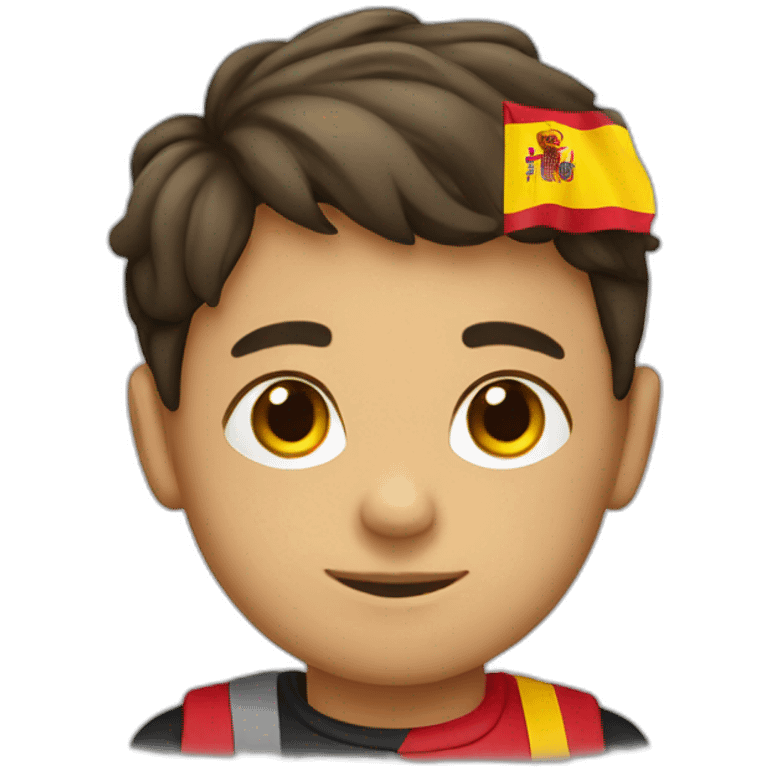 Boy with spanish flag emoji