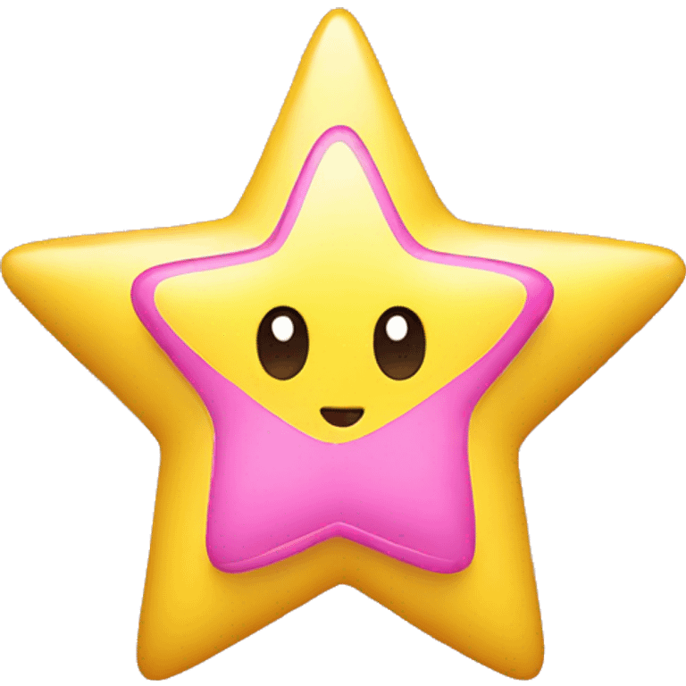 A big yellow star with a little pink bow emoji