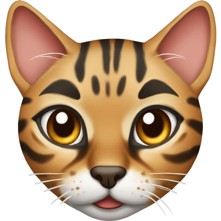 Bengal cat with angry face emoji