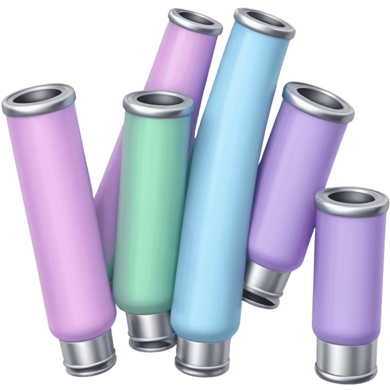 Light pink, light green, light blue and light purple paint tubes  emoji