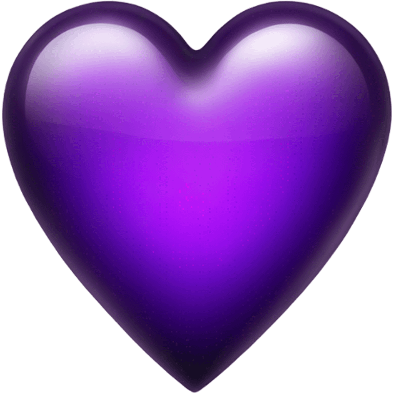 Shiny glass dark purple heart  emoji