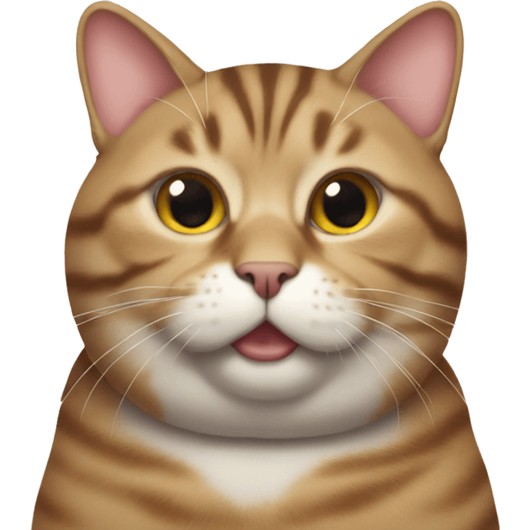 Extremely fat tabby cat emoji