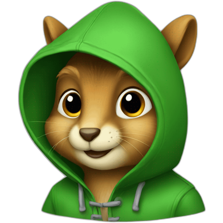 green hood squirrel emoji