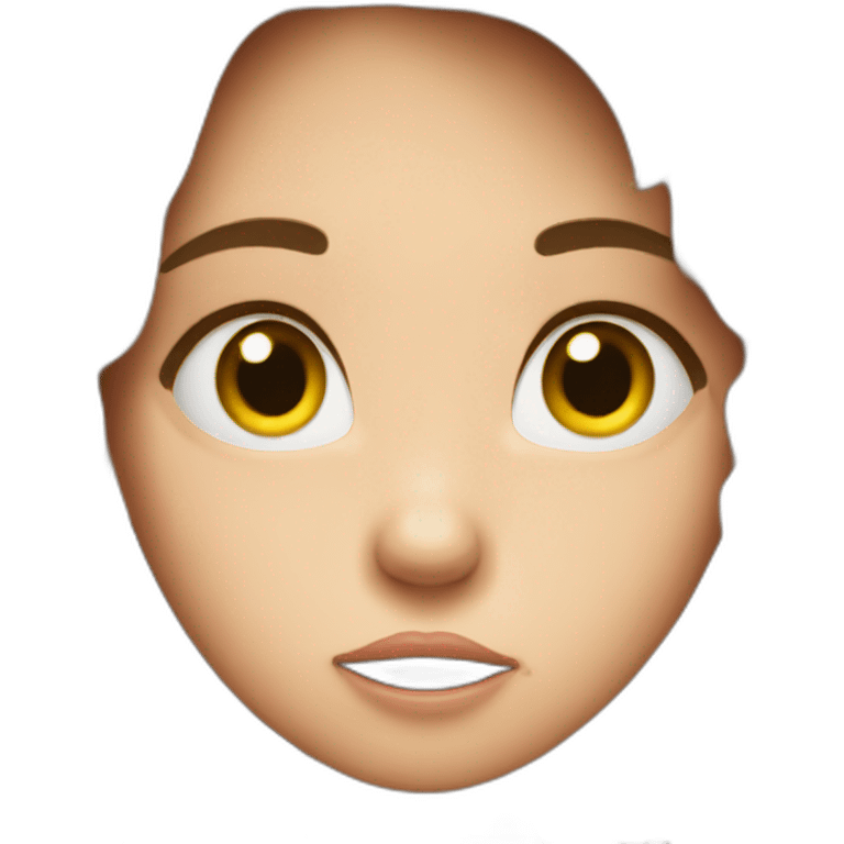 Shocked but also empathetic girl emoji