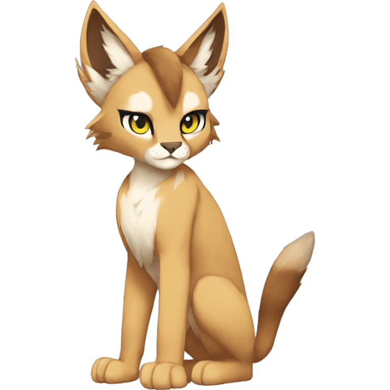 Anthro Sona-Fakemon Lynx-Caracal Full Body emoji