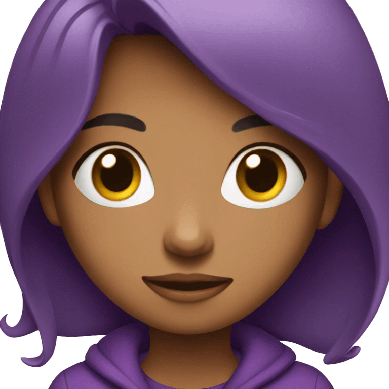 girl with purple clothes  emoji