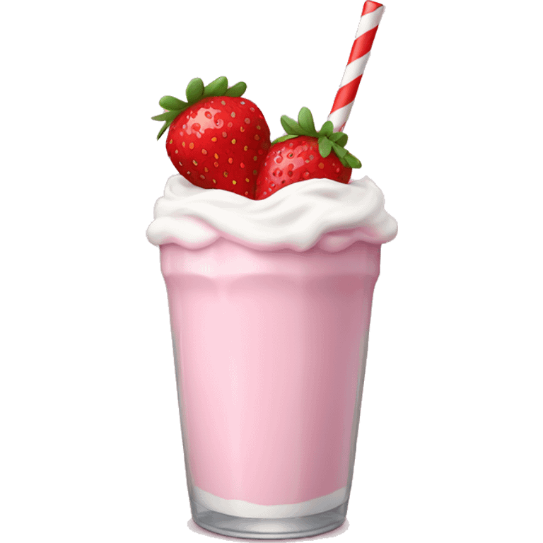 Strawberry milkshake emoji