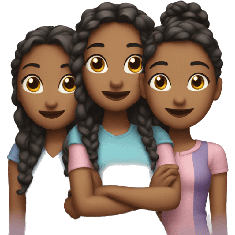 Three besties emoji