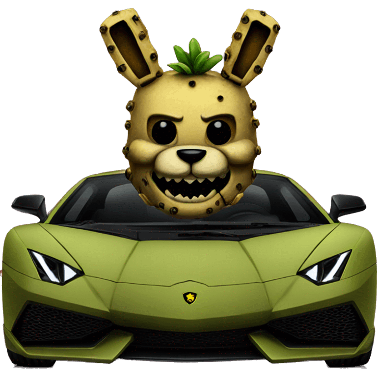 springtrap on lamborghini emoji