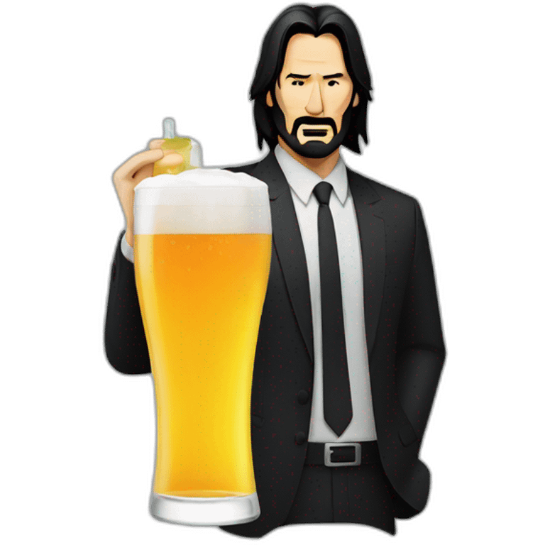 John wick drink beer emoji