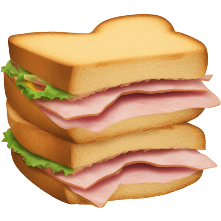 A ham sandwich cut in half with a knife emoji