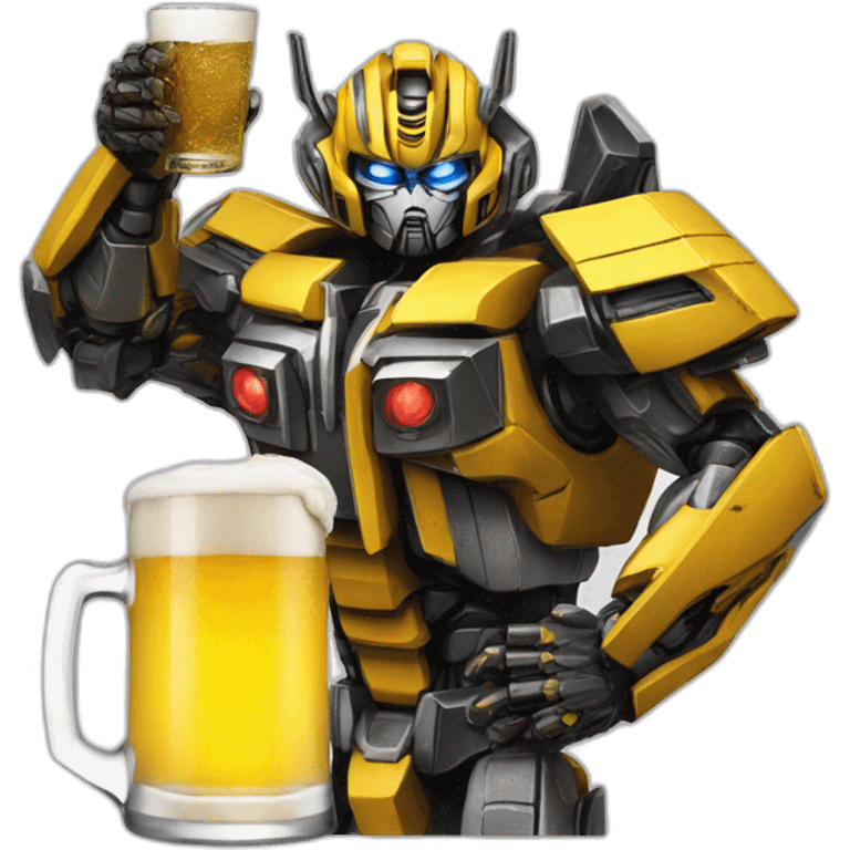 transformers bumblebee drink beer emoji