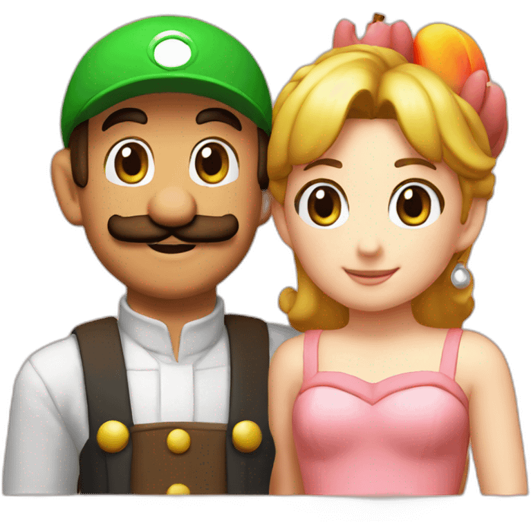 Peach with mario emoji