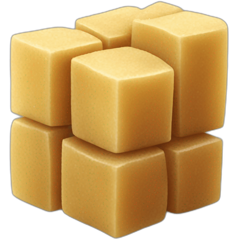 raw brown sugar cane cubes emoji