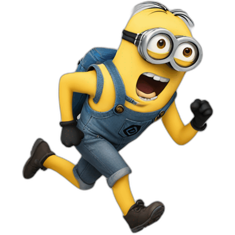 minion corriendo asustado emoji