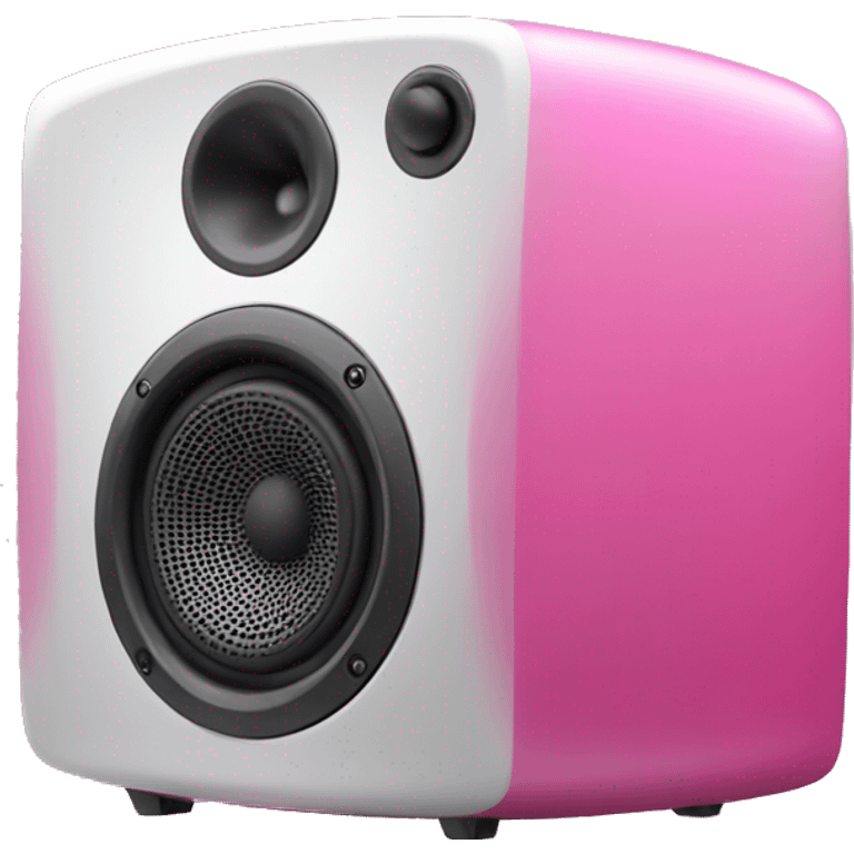 Pink audio speaker emoji