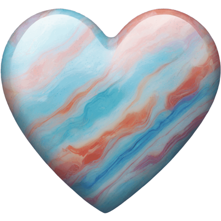 Marble heart colorful emoji