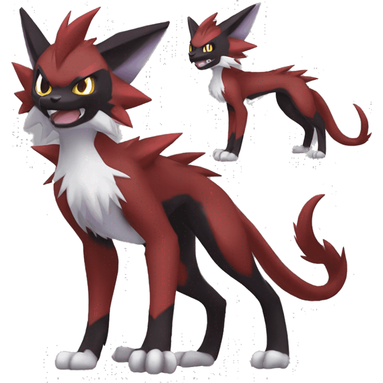 Noivern-Litten-Zorua-Zoroark-Nargacuga-Lycanroc-Torracat-Fakemon-hybrid emoji