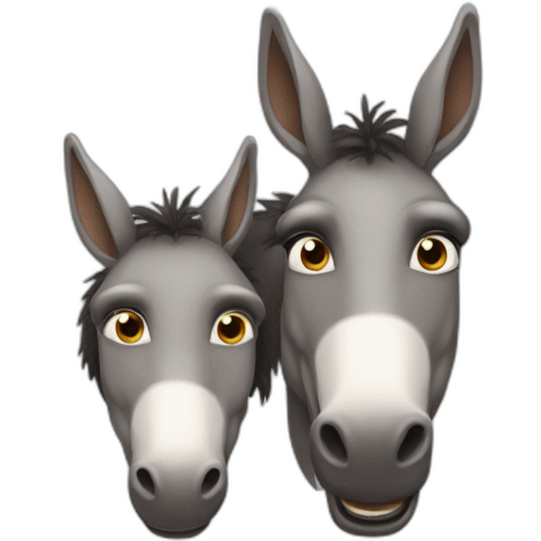 Couple donkey emoji