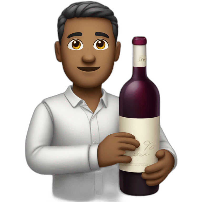 Wendell carvalho with bottle of wine emoji